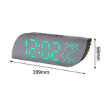 Maxbell Desk Clock Bedroom LED Alarm Clock Temperature Display for Dormitory Stylish Green Numbers