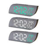 Maxbell Desk Clock Bedroom LED Alarm Clock Temperature Display for Dormitory Stylish Green Numbers
