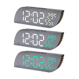 Maxbell Desk Clock Bedroom LED Alarm Clock Temperature Display for Dormitory Stylish Green Numbers