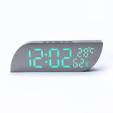 Maxbell Desk Clock Bedroom LED Alarm Clock Temperature Display for Dormitory Stylish Green Numbers