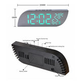 Maxbell Desk Clock Bedroom LED Alarm Clock Temperature Display for Dormitory Stylish Green Numbers