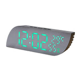 Maxbell Desk Clock Bedroom LED Alarm Clock Temperature Display for Dormitory Stylish Green Numbers