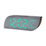 Maxbell Desk Clock Bedroom LED Alarm Clock Temperature Display for Dormitory Stylish Green Numbers