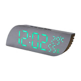 Maxbell Desk Clock Bedroom LED Alarm Clock Temperature Display for Dormitory Stylish Green Numbers