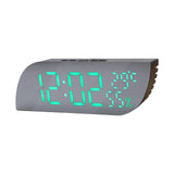 Maxbell Desk Clock Bedroom LED Alarm Clock Temperature Display for Dormitory Stylish Green Numbers