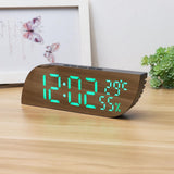 Maxbell Desk Clock Bedroom LED Alarm Clock Temperature Display for Dormitory Stylish Green Numbers