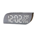 Maxbell Desk Clock Bedroom LED Alarm Clock Temperature Display for Dormitory Stylish White Numbers