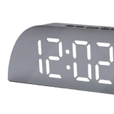 Maxbell Desk Clock Bedroom LED Alarm Clock Temperature Display for Dormitory Stylish White Green Numbers