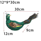 Maxbell Artificial Peacock Ornament Figurine Reusable for Festivals Yard Living Room
