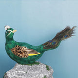 Maxbell Artificial Peacock Ornament Figurine Reusable for Festivals Yard Living Room
