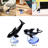 Maxbell Glass Whale Sculpture Animal Table Display Figures for Home Office Versatile Style A