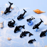 Maxbell Glass Whale Sculpture Animal Table Display Figures for Home Office Versatile Style A