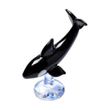 Maxbell Glass Whale Sculpture Animal Table Display Figures for Home Office Versatile Style A