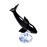 Maxbell Glass Whale Sculpture Animal Table Display Figures for Home Office Versatile Style A