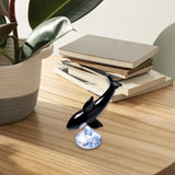 Maxbell Glass Whale Sculpture Animal Table Display Figures for Home Office Versatile Style A