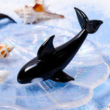 Maxbell Glass Whale Sculpture Animal Table Display Figures for Home Office Versatile Style A