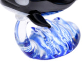 Maxbell Glass Whale Sculpture Animal Table Display Figures for Home Office Versatile Style B