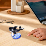 Maxbell Glass Whale Sculpture Animal Table Display Figures for Home Office Versatile Style B