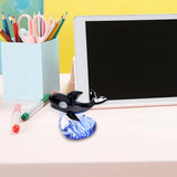 Maxbell Glass Whale Sculpture Animal Table Display Figures for Home Office Versatile Style B