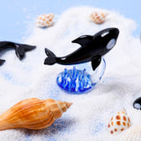 Maxbell Glass Whale Sculpture Animal Table Display Figures for Home Office Versatile Style B