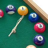 Maxbell Billiards Theme Wall Clock Wood Frame Battery Powered for Guest Room Durable