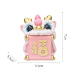 Maxbell Lion Ornament Figurine New Year Decoration 2024 for Home Office Housewarming Style A