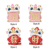 Maxbell Lion Ornament Figurine New Year Decoration 2024 for Home Office Housewarming Style A