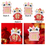 Maxbell Lion Ornament Figurine New Year Decoration 2024 for Home Office Housewarming Style A