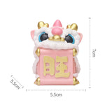 Maxbell Lion Ornament Figurine New Year Decoration 2024 for Home Office Housewarming Style B