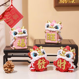 Maxbell Lion Ornament Figurine New Year Decoration 2024 for Home Office Housewarming Style B