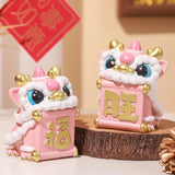 Maxbell Lion Ornament Figurine New Year Decoration 2024 for Home Office Housewarming Style B
