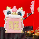 Maxbell Lion Ornament Figurine New Year Decoration 2024 for Home Office Housewarming Style B