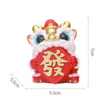 Maxbell Lion Ornament Figurine New Year Decoration 2024 for Home Office Housewarming Style C