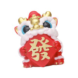 Maxbell Lion Ornament Figurine New Year Decoration 2024 for Home Office Housewarming Style C