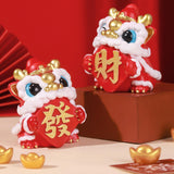 Maxbell Lion Ornament Figurine New Year Decoration 2024 for Home Office Housewarming Style D