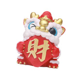 Maxbell Lion Ornament Figurine New Year Decoration 2024 for Home Office Housewarming Style D