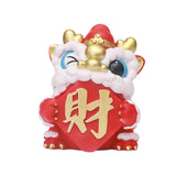 Maxbell Lion Ornament Figurine New Year Decoration 2024 for Home Office Housewarming Style D