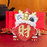 Maxbell Lion Ornament Figurine New Year Decoration 2024 for Home Office Housewarming Style D