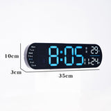 Maxbell Digital Alarm Clock with Temperature Display for Living Room NightStand Dorm Blue