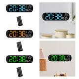 Maxbell Digital Alarm Clock with Temperature Display for Living Room NightStand Dorm Blue