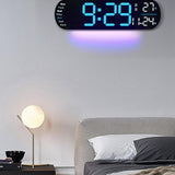 Maxbell Digital Alarm Clock with Temperature Display for Living Room NightStand Dorm Blue
