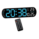 Maxbell Digital Alarm Clock with Temperature Display for Living Room NightStand Dorm Blue