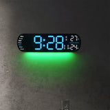 Maxbell Digital Alarm Clock with Temperature Display for Living Room NightStand Dorm Blue