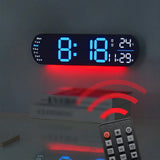 Maxbell Digital Alarm Clock with Temperature Display for Living Room NightStand Dorm Blue
