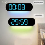 Maxbell Digital Alarm Clock with Temperature Display for Living Room NightStand Dorm Blue