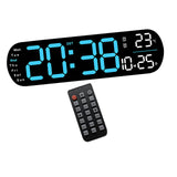Maxbell Digital Alarm Clock with Temperature Display for Living Room NightStand Dorm Blue