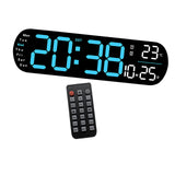 Maxbell Digital Alarm Clock with Temperature Display for Living Room NightStand Dorm Blue