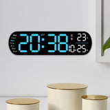 Maxbell Digital Alarm Clock with Temperature Display for Living Room NightStand Dorm Blue