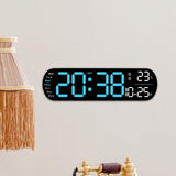 Maxbell Digital Alarm Clock with Temperature Display for Living Room NightStand Dorm Blue