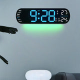 Maxbell Digital Alarm Clock with Temperature Display for Living Room NightStand Dorm Blue